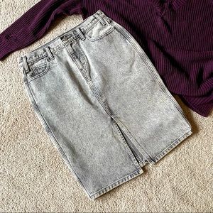 Levis Vintage Revival Acid Wash Denim Pencil Skirt